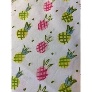 PINK YELLOW PINEAPPLE Fabric Cotton Jo-Ann Fabrics Fruit Summer Artsy LAST YARD